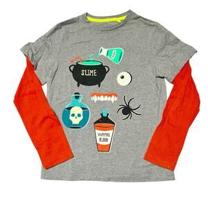 Mini Boden Glow in the Dark Halloween Shirt Size 9/10